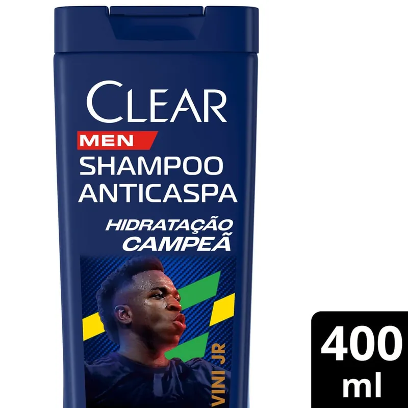 Shampoo Anticaspa Clear Men by Vini Jr Hidratação Campeã 400ml