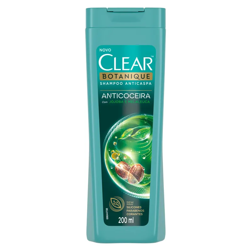 Shampoo Anticaspa Clear Botanique Anticoceira Jojoba e Melaleuca 200ml
