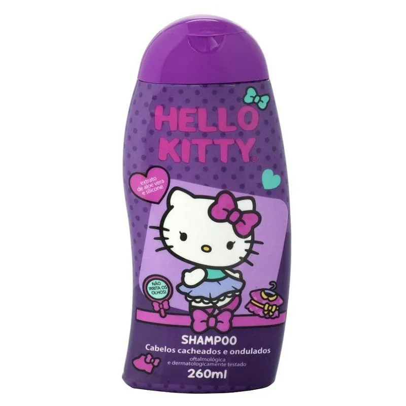 Shampoo Hello Kitty Cabelos Cacheados e Ondulados 260ml