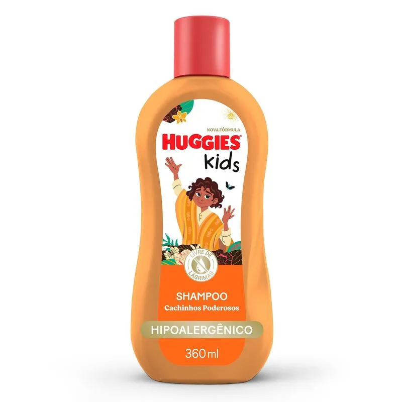 Shampoo Infantil Huggies Kids Cachinhos Poderosos 360ml