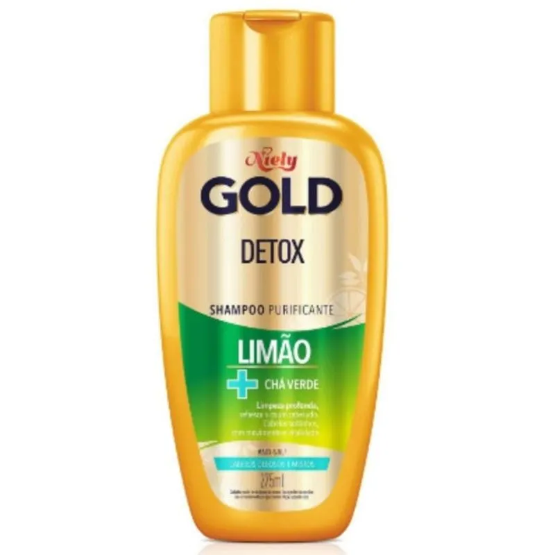 Shampoo Niely Gold Detox Limão + Chá Verde - 275ml