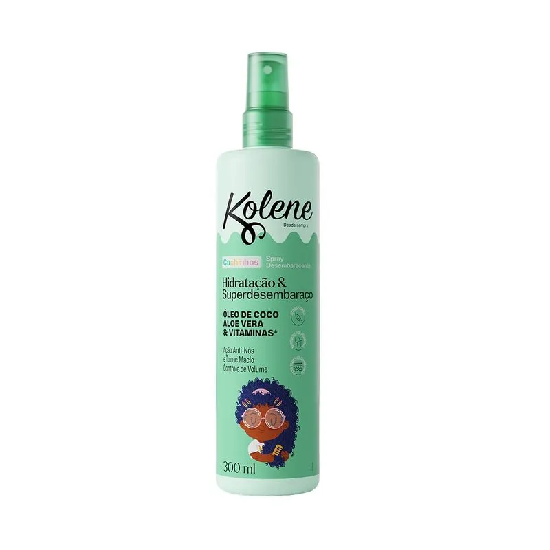 Spray Desembaraçante Infantil Kolene Cachinhos Hidratação e Super Desembaraço 300ml