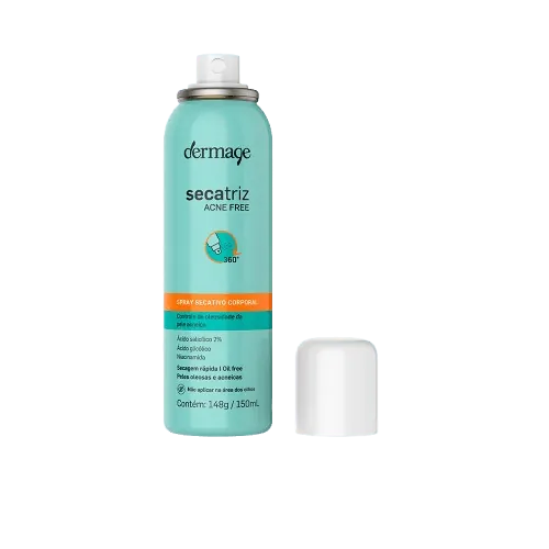 Spray Secativo Dermage Secatriz Acne Free com Ácido Salicílico, Ácido Glicólico e Niacinamida 150ml