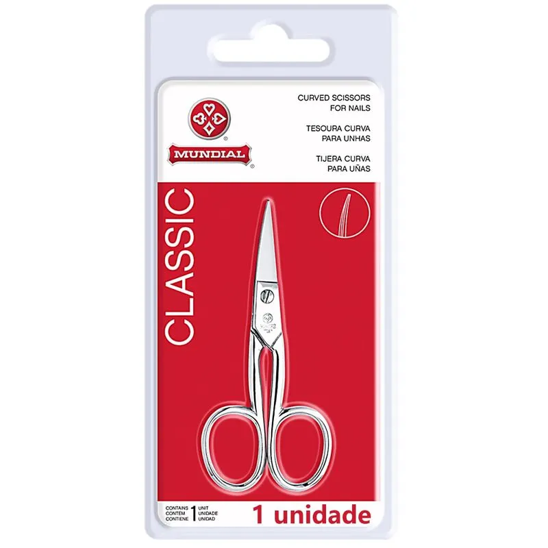 Tesoura Curva para Unhas Mundial Classic BC-423 - unidade