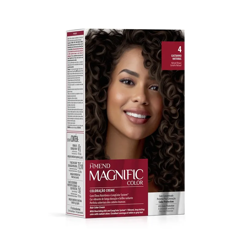 Tinta De Cabelo Amend Magnific 40 Castanho Natural