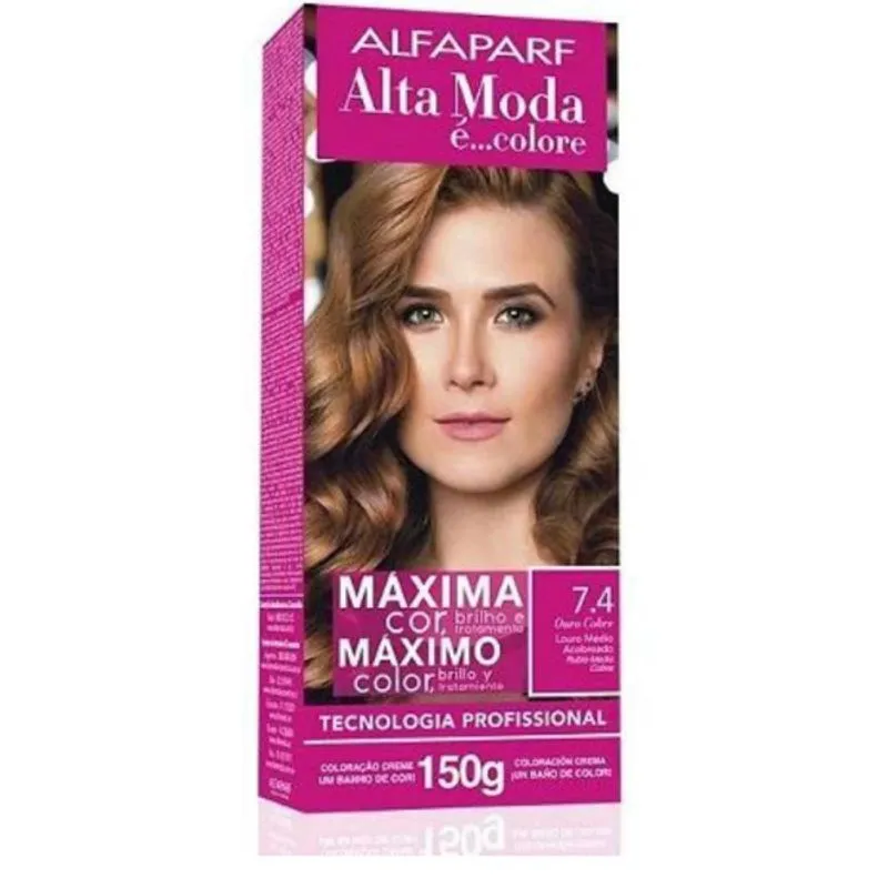 Tintura Alta Moda - 150g 7.4 Louro Médio Acobreado