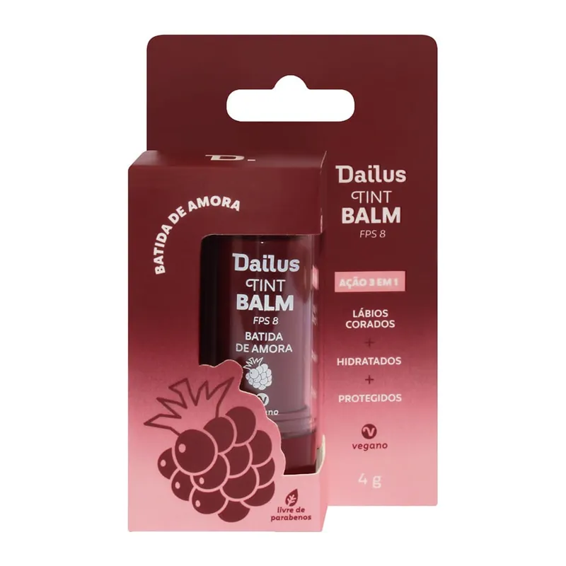 Tint Balm Labial Dailus FPS 8 Batida de Amora 4ml