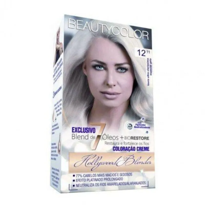 Tintura Beauty Color 12.11 Louro Ultra Claro Cinza