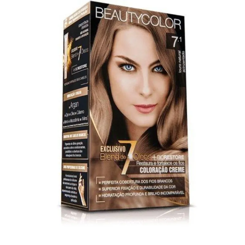 Tintura Beauty Color 7.1 Louro Acinzentado