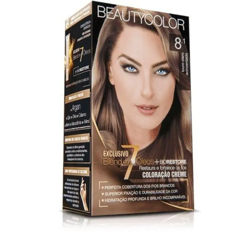 Tintura Beauty Color 8.1 Louro Claro Acinzentado