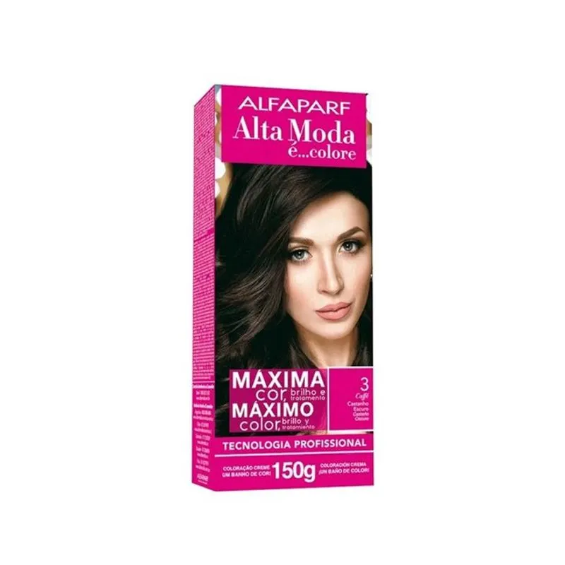 Tintura Color Alta Moda Sem Amônia 3.0 - Castanho Escuro