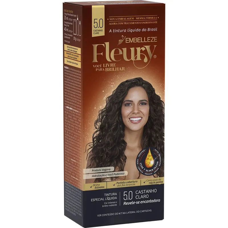 Tintura Fleury 5.0 - Castanho Claro