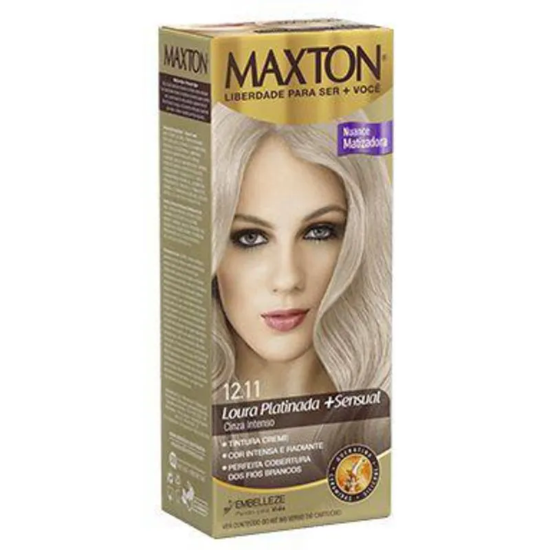 Tintura Maxton 12.11 Louro Platina Cinza Intenso Matizadora
