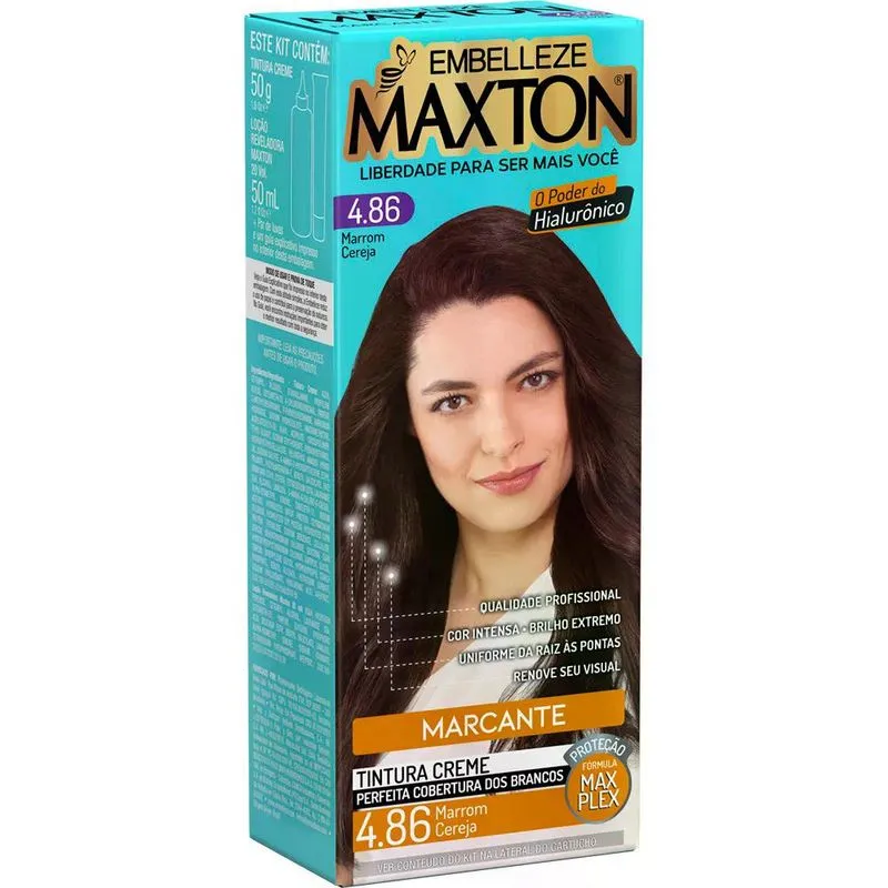 Tintura Maxton 4.86 Marrom Cereja