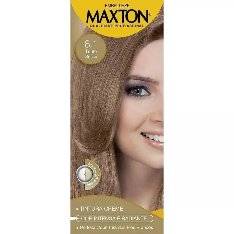 Tintura Maxton 8.1 Louro Claro Acinzentado