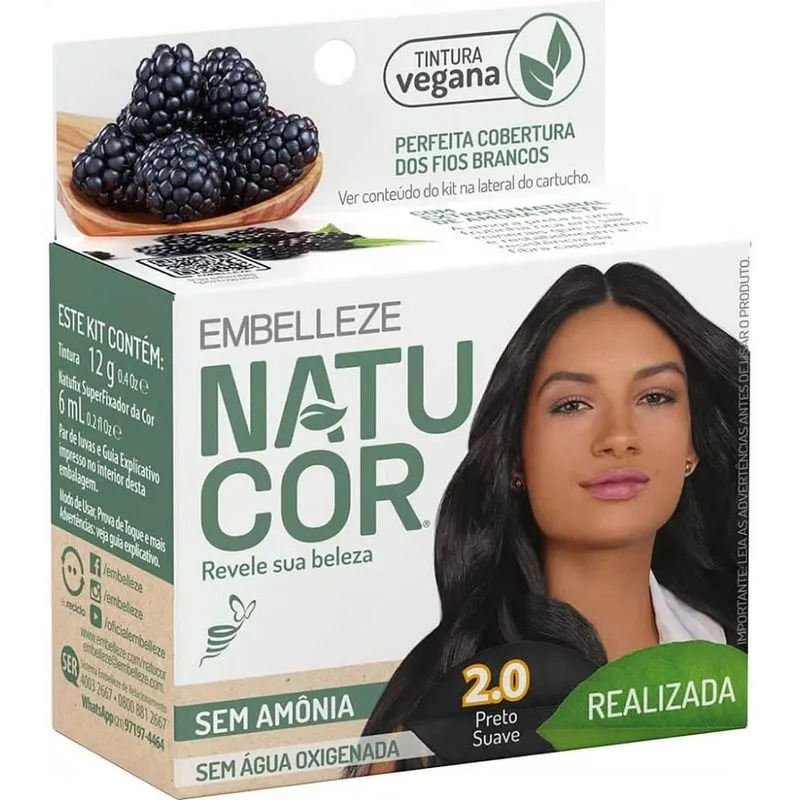 Tintura Natucor 2.0 Preto Suave Realizada