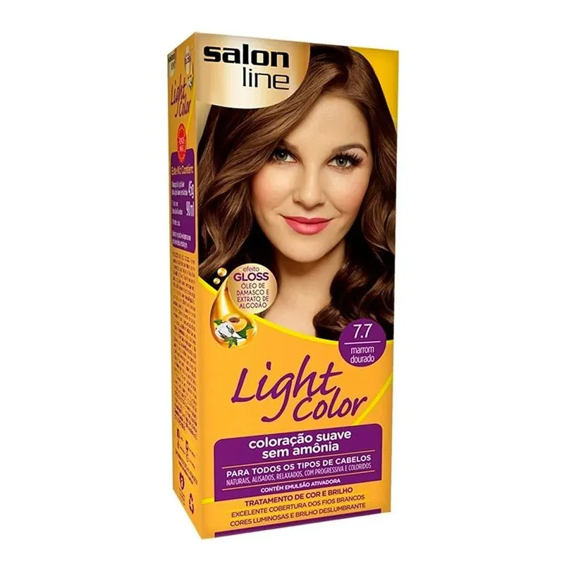 Tintura Salon Line Light Color Cor: 7.7 Marrom Dourado