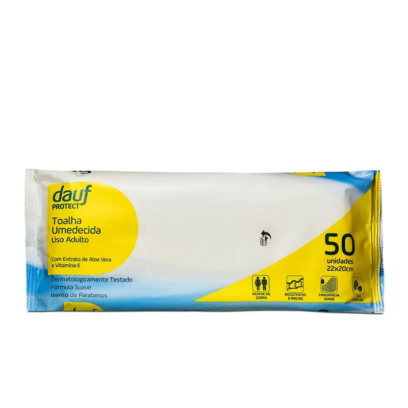 Toalhas Umededidas Dauf Geriátrica 50 Unidades