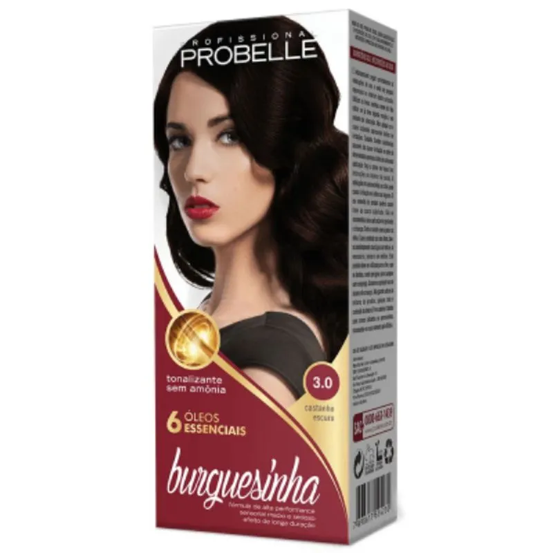 Tonalizante Burguesinha Cor:3.0 Probelle 50ml
