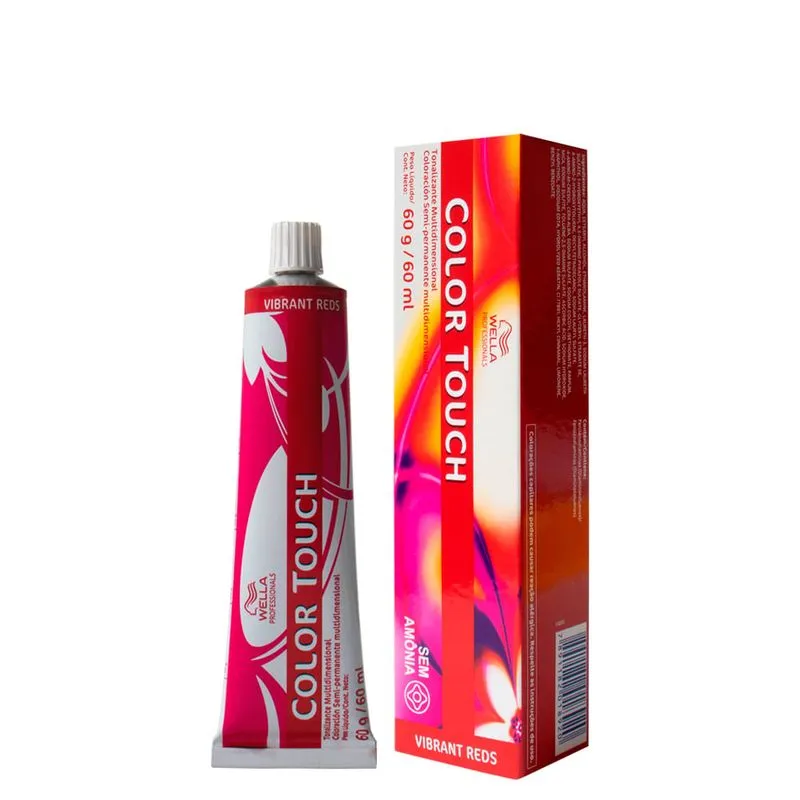 Tonalizante Wella Professionals Color Touch Vibrant Reds 6/45 Louro Escuro Vermelho Acaju 60 g