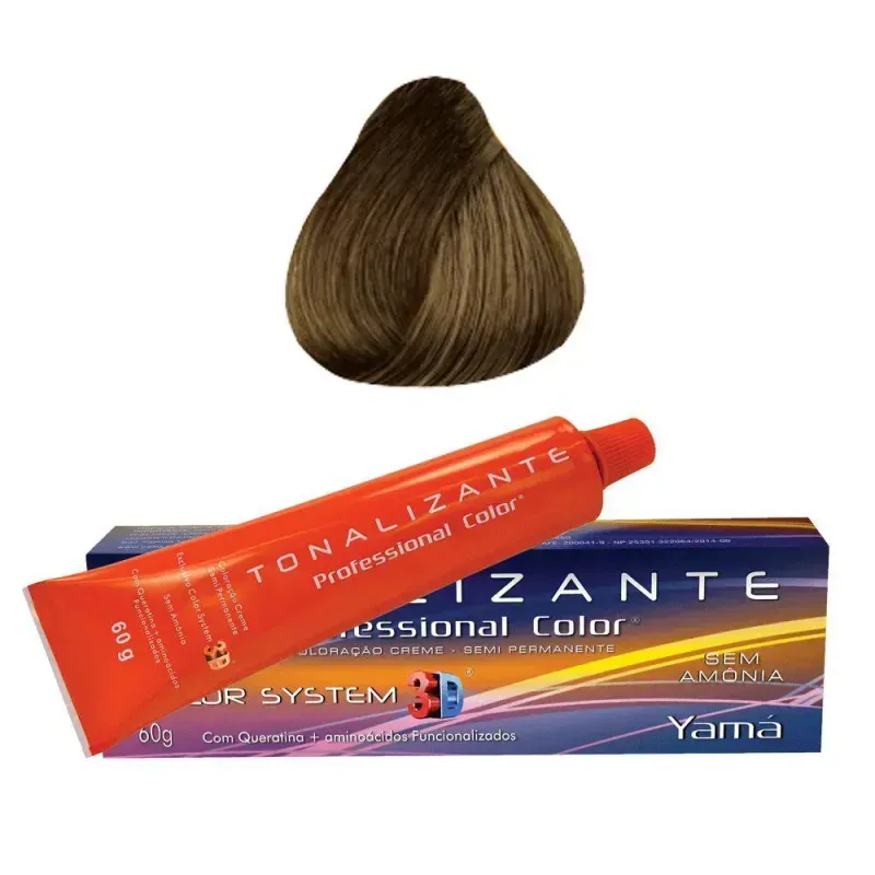 Tonalizante Yamá Professional 6.1 Louro Escuro Acinzentado