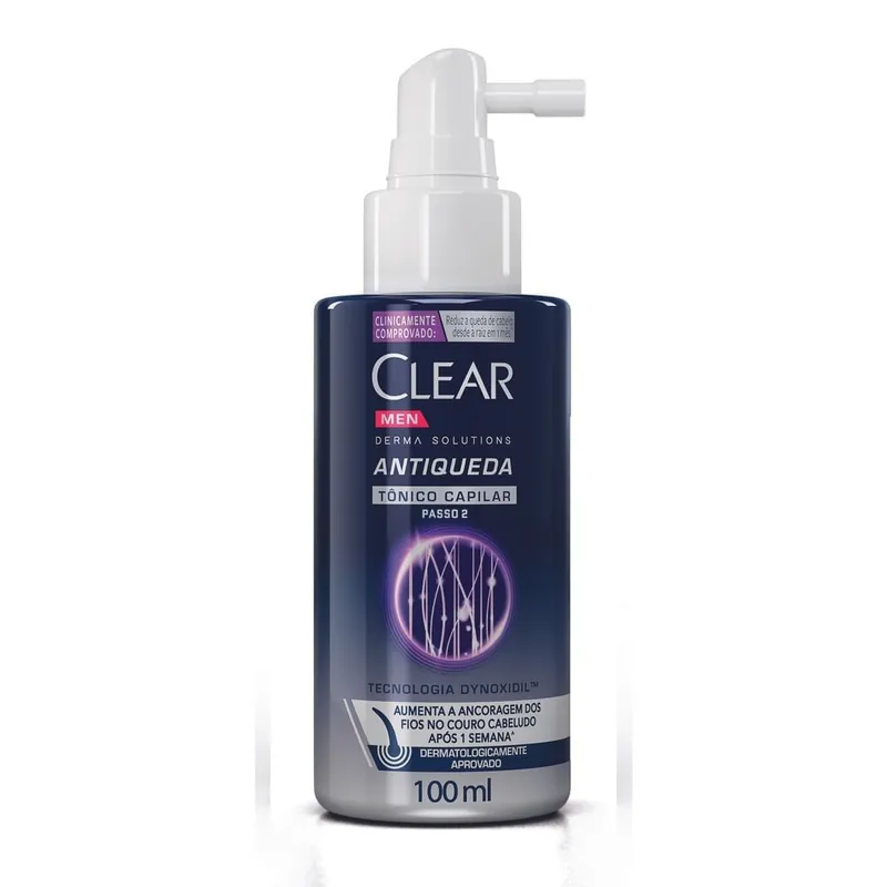 Tônico Capilar Clear Men Derma Solutions Antiqueda Passo 3 100ml