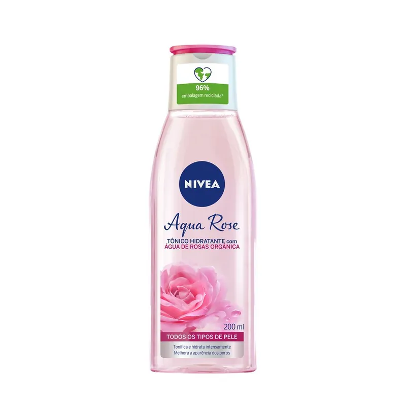 Tônico Facial Nivea Aqua Rose com Água de Rosas Orgânica 200ml