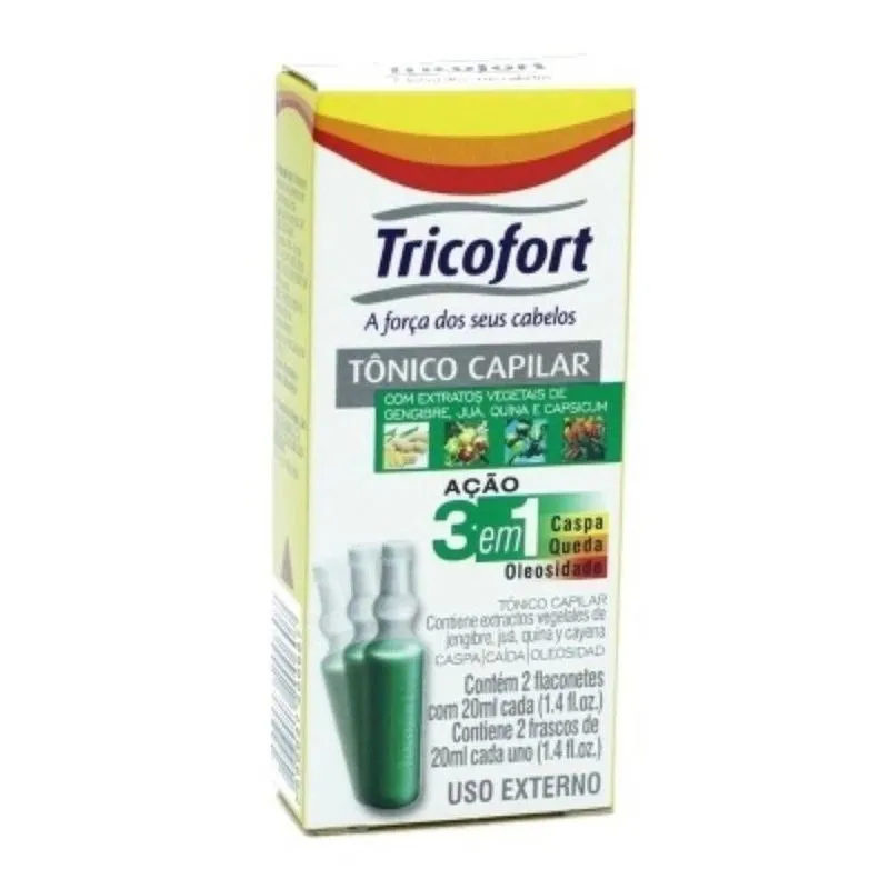Tricofort Tônico Capilar Caspa e Queda - 2 Frascos de 20ml Cada