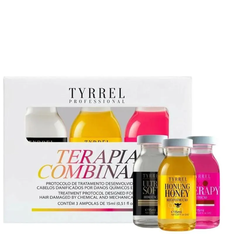 Tyrrel Terapia Combinada - Kit com 3 Ampolas - 15ml