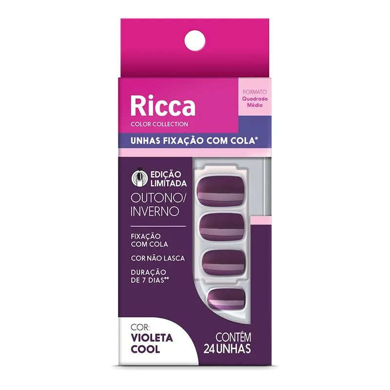 Unhas Ricca Color Collection Out/Inver - Violeta Cool