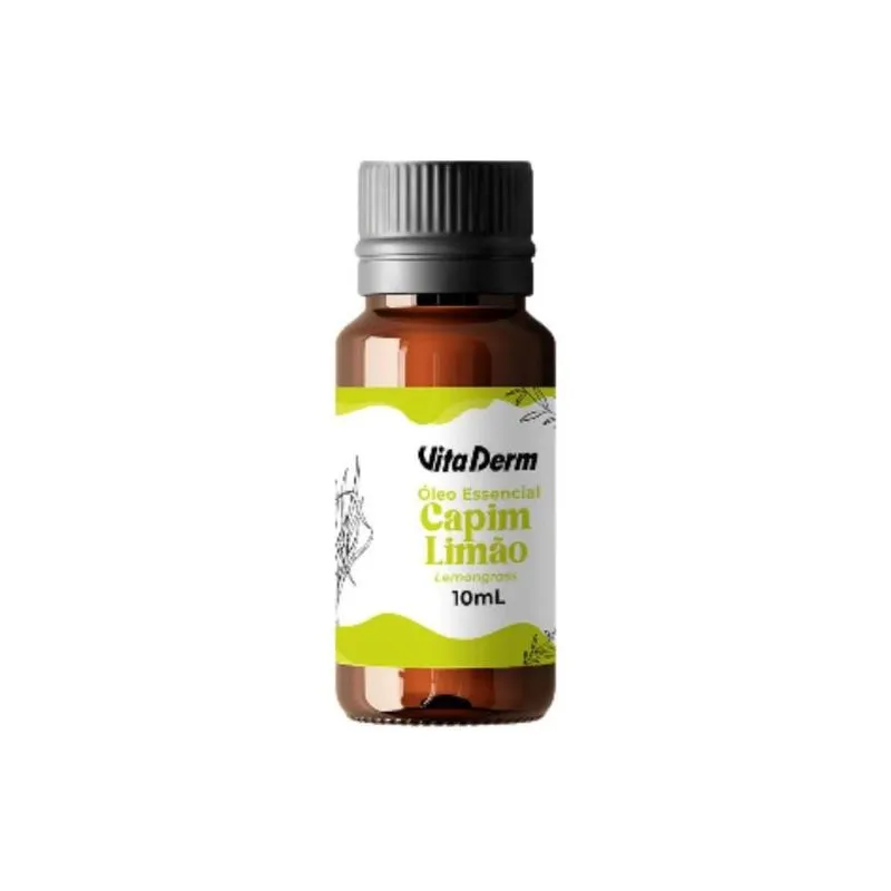 Vita Derm Capim Limão 100% Puro Óleo Essencial 10ml