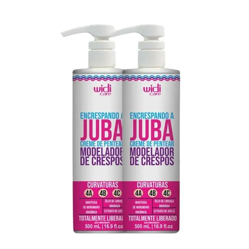Widi Care Encrespando a Juba - Kit com 2 Cremes de Pentear de 500ml