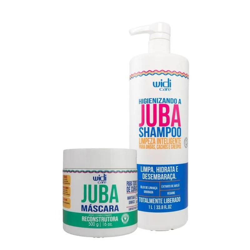 Widi Care Juba - Kit Shampoo 1L e Máscara Reconstrução 500g