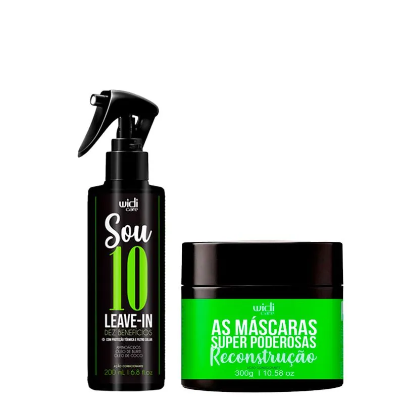 Widi Care - Kit Super Poderosas + Sou 10 - Máscara 300g + Leave-In 200ml