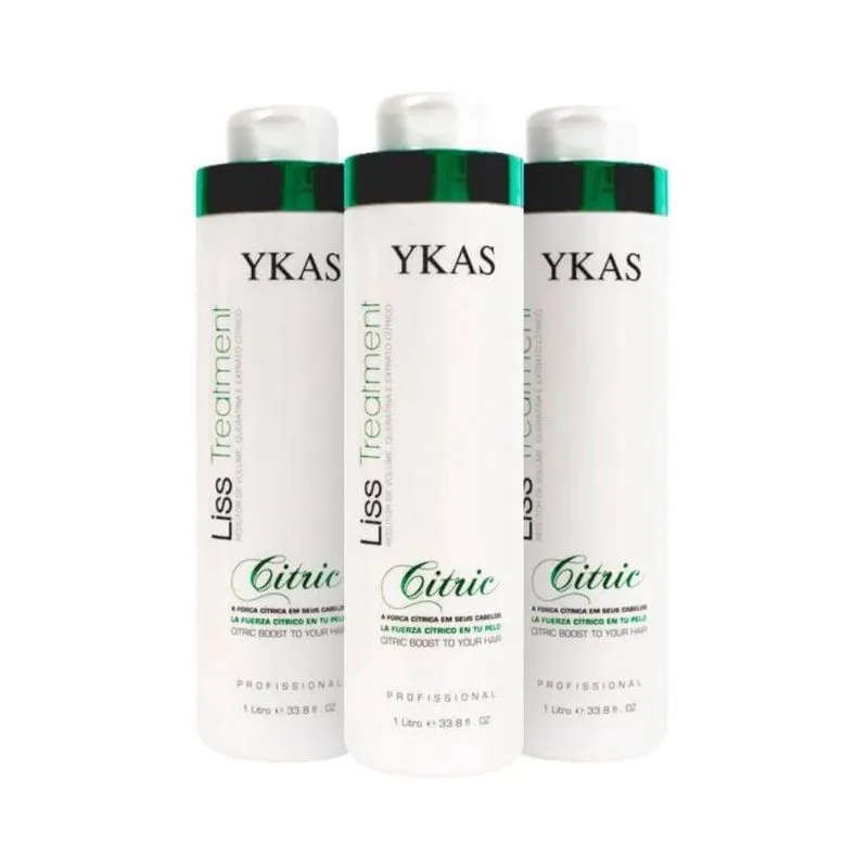 Ykas Escova Progressiva Citric - 3 Unidades de 1L