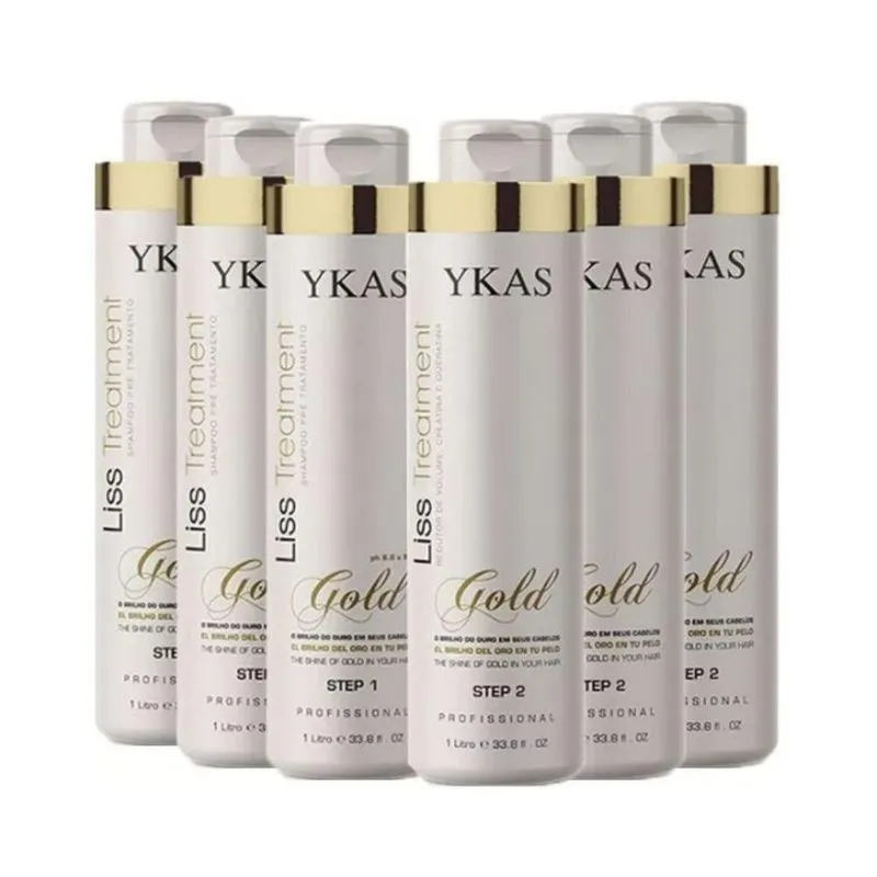 Ykas Escova Progressiva Kit Ouro – 3 Kits (2x1L cada)
